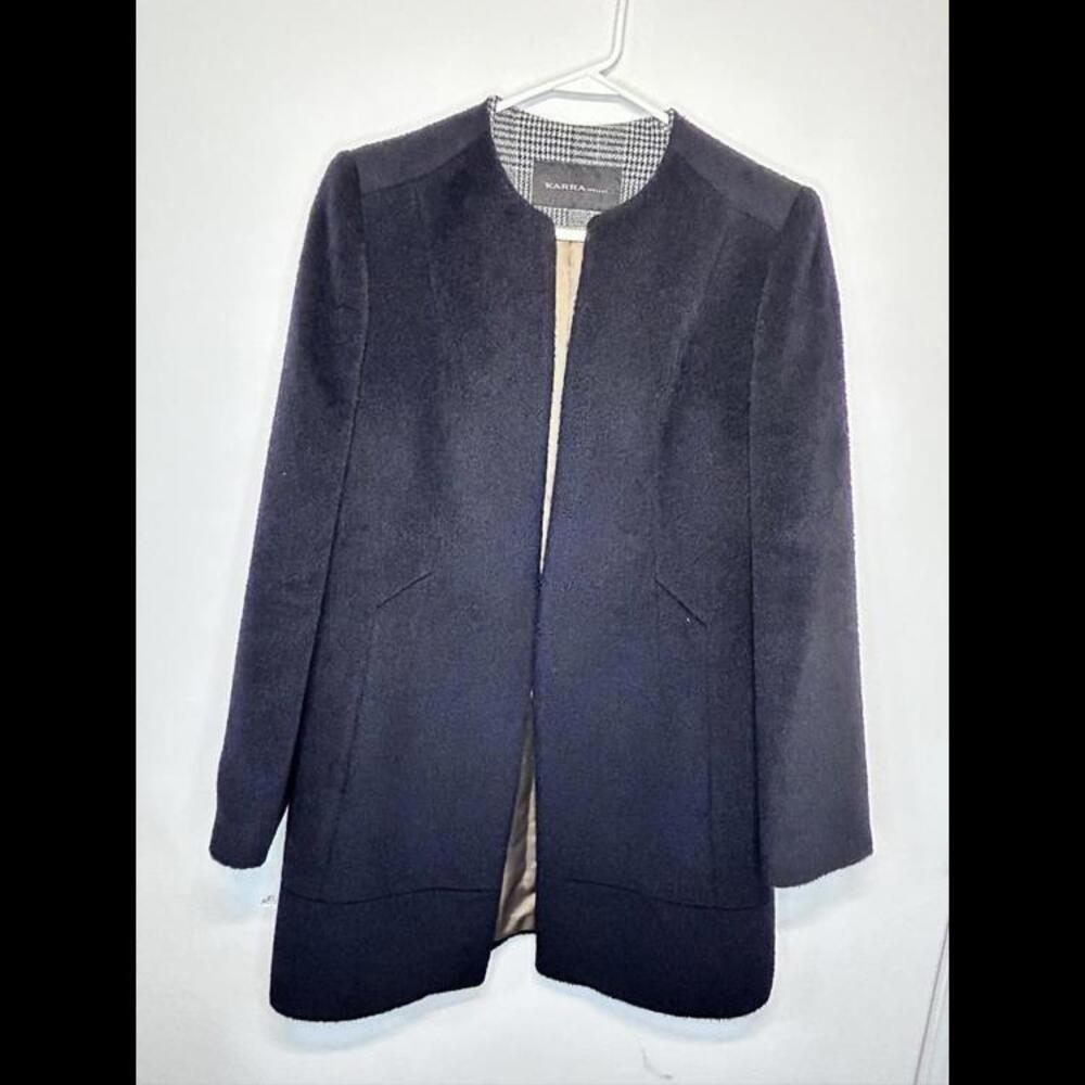 Karra Implant wool black dress coat Size XS